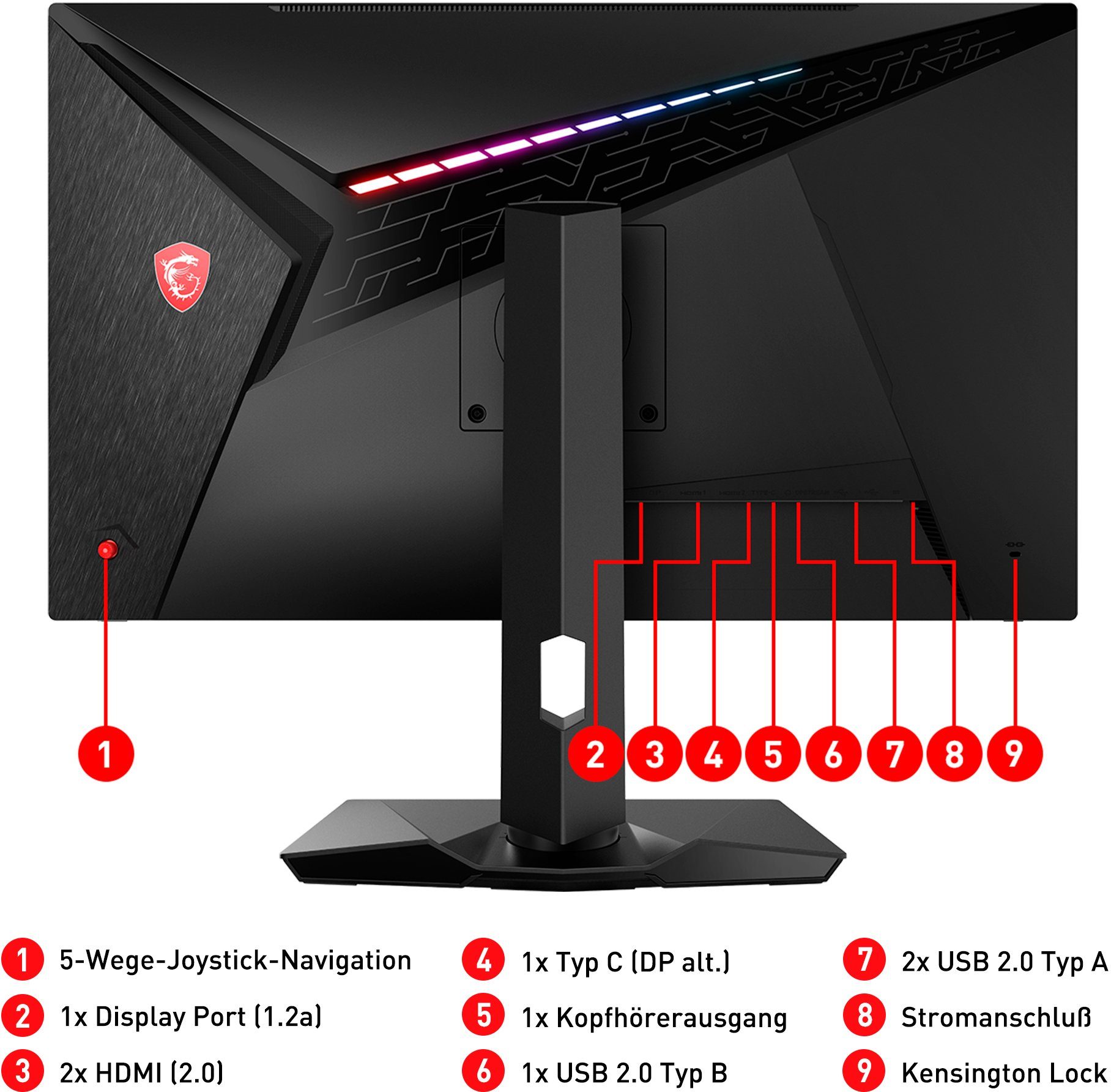 MSI Optix MAG274QRFDE-QD Gaming-LED-Monitor (69 cm/27 
