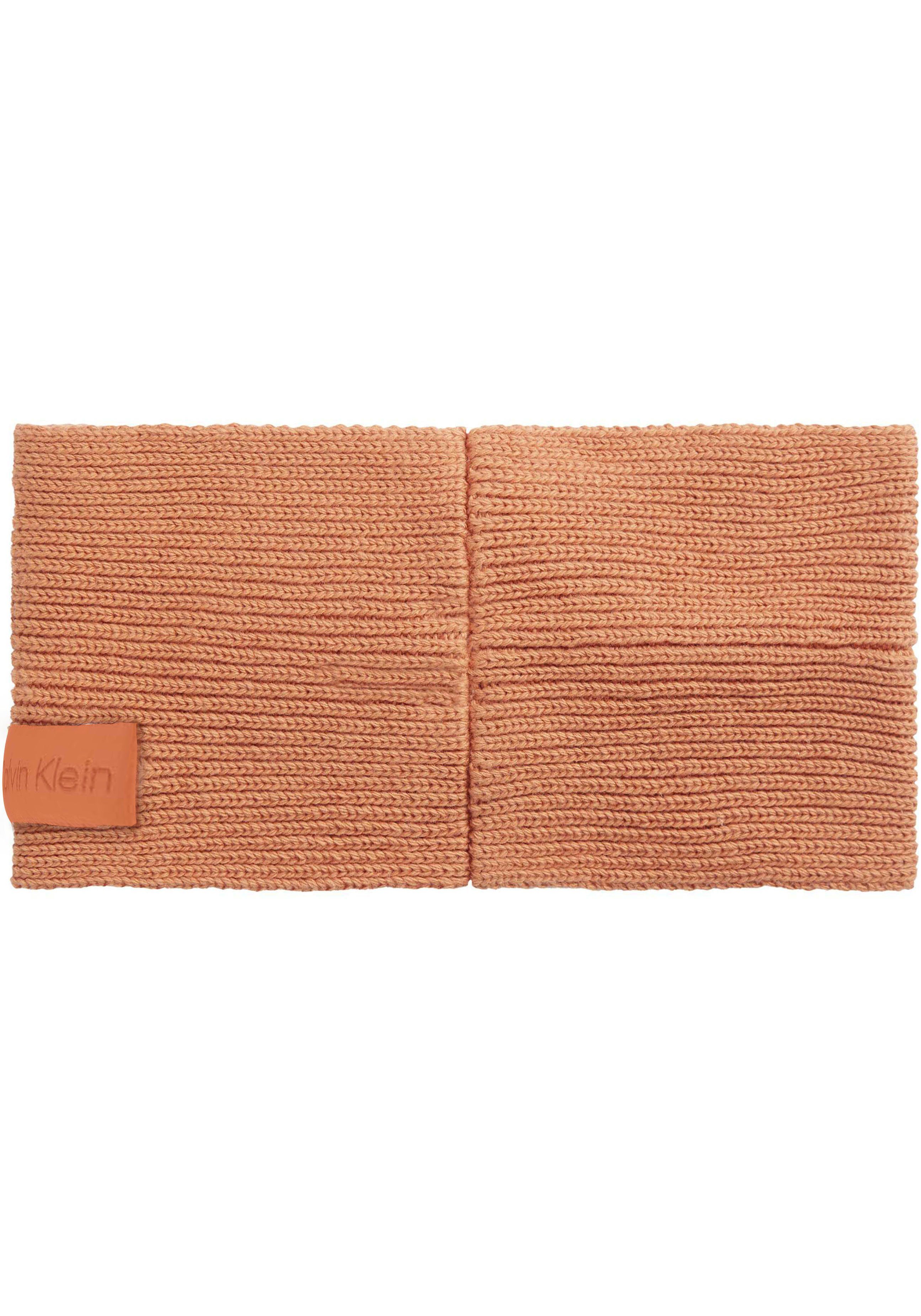 Calvin Klein Stirnband ESSENTIAL KNIT TWISTED HEADBAND mit Logopatch