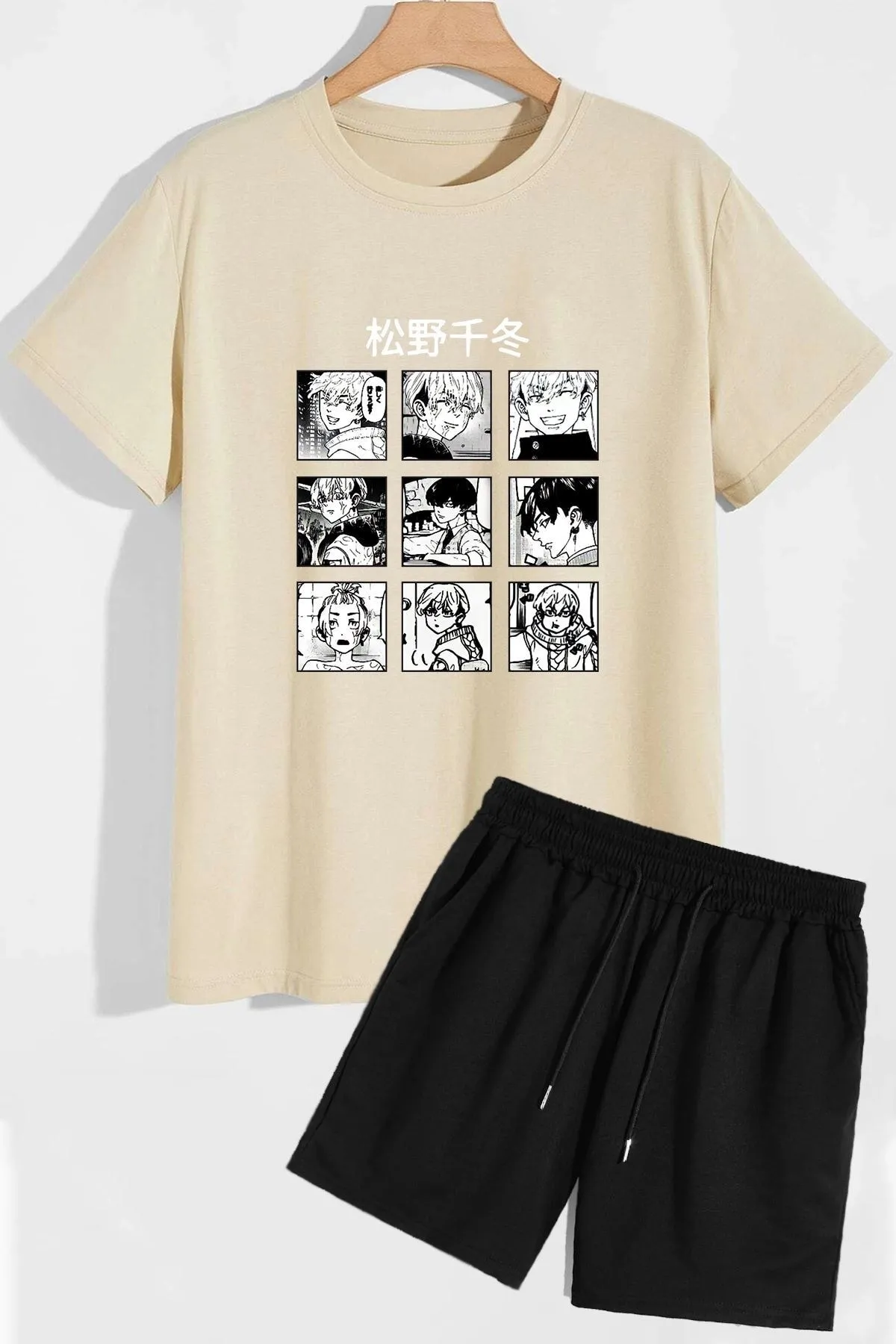 trendypassion  Anime-Shorts-T-Shirt-Trainingsanzug-Set