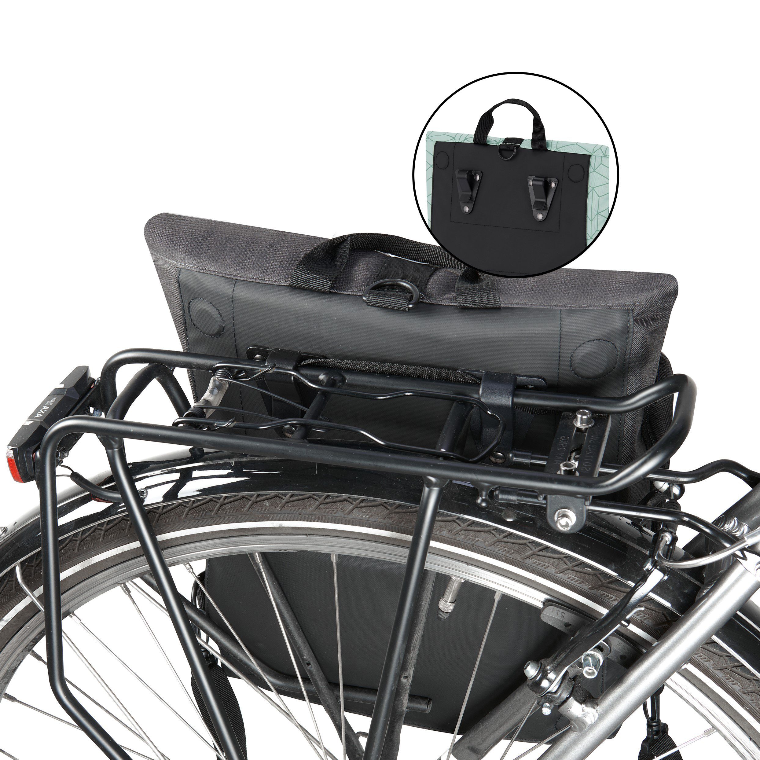 LARKSON Fahrradtasche Tammo Bike Fahrrad Rucksack Gepäckträger, Rucksack und Gepäckträgertasche, Wasserabweisend