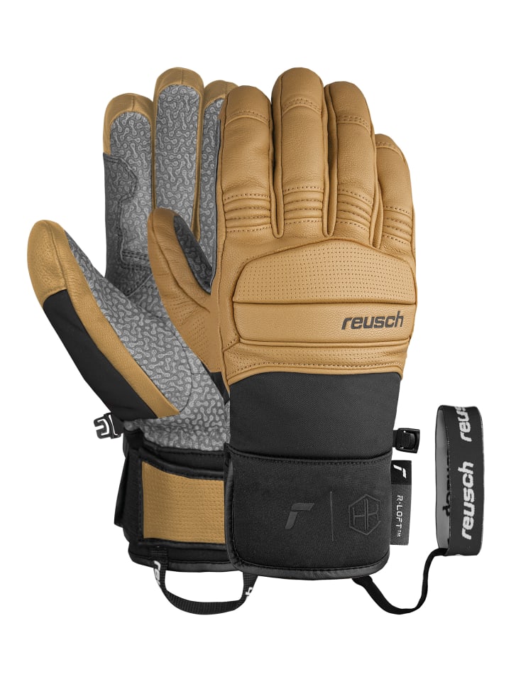 Reusch Fingerhandschuhe Henrik Kristoffersen in 8881 camel / black günstig kaufen