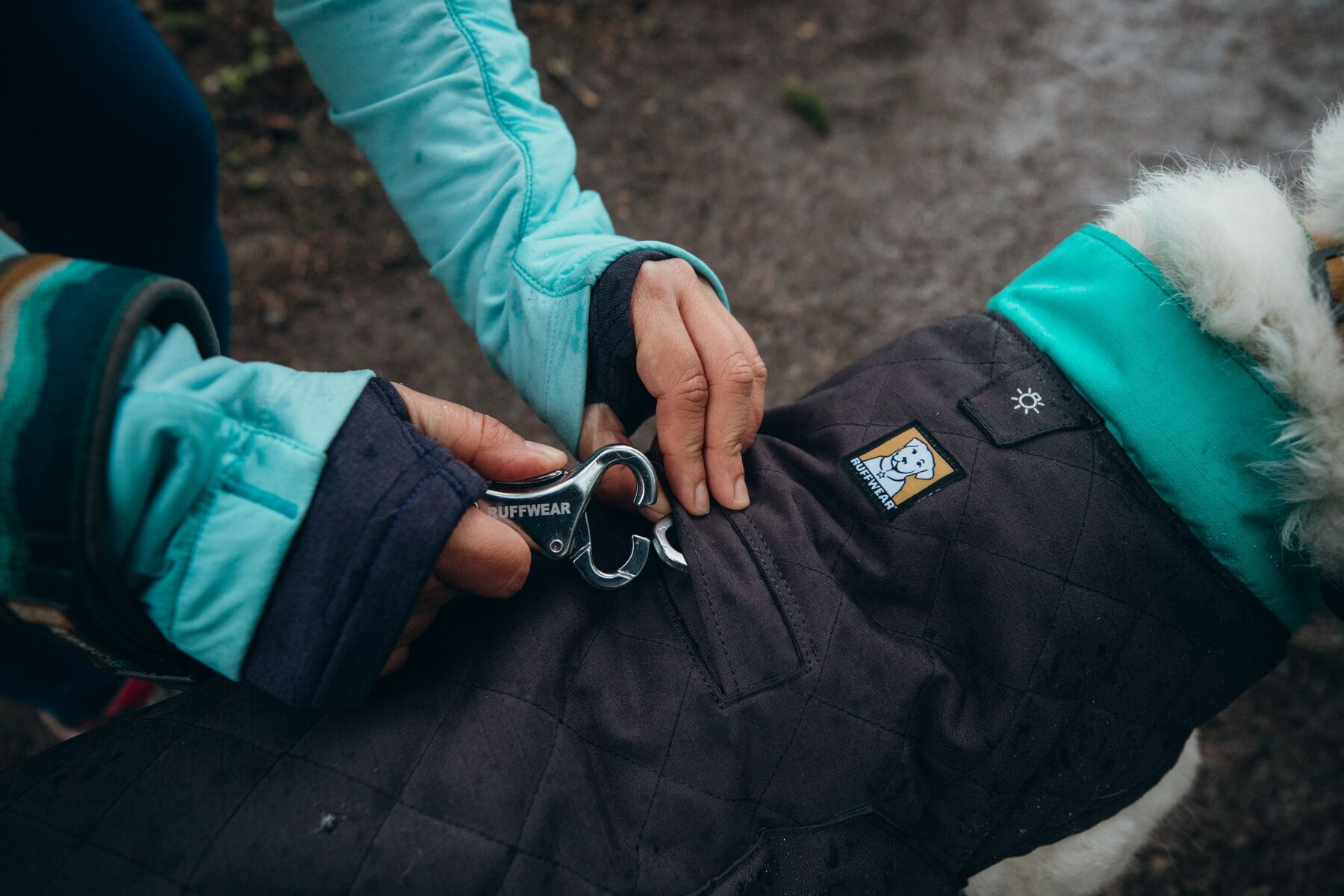 Ruffwear Hundemäntel Ruffwear Stumptown™ Hundejacke grau/ schwarz L