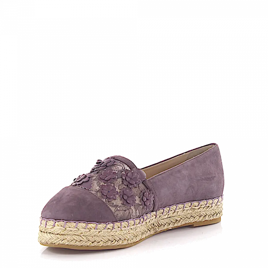 Elie Saab - Espadrilles Blumenmuster lila - lila