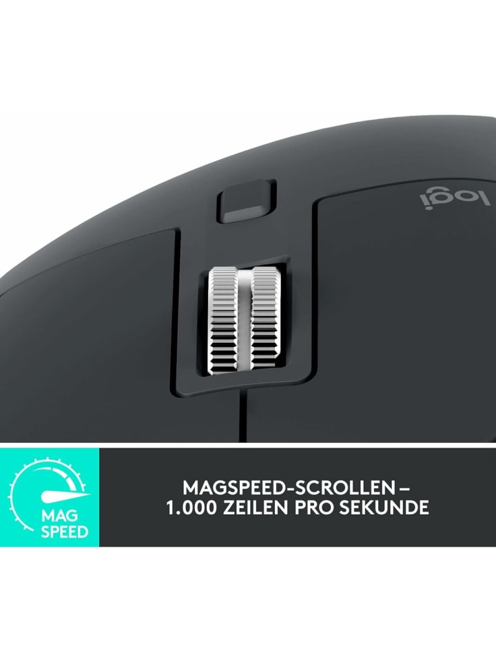 Logitech MX Master 3S die perfekte Maus für jeden Moment Ihres Workflows in Schwarz günstig kaufen onesize