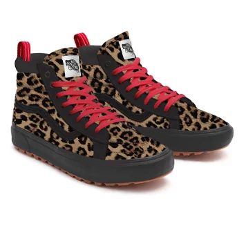 Leopard and Red Laces Sk8-Hi MTE-1 Personalizzate