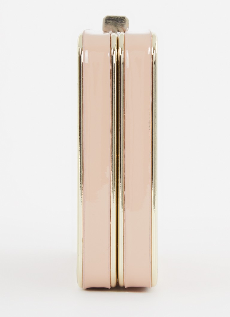 Phase Eight -kiiltonahkainen clutch-laukku irrotettavalla olkahihnalla