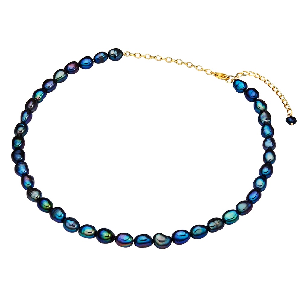 Valero Pearls Collier de perles Perle de culture d'eau douce Perle de culture d'eau douce en Bl collier
