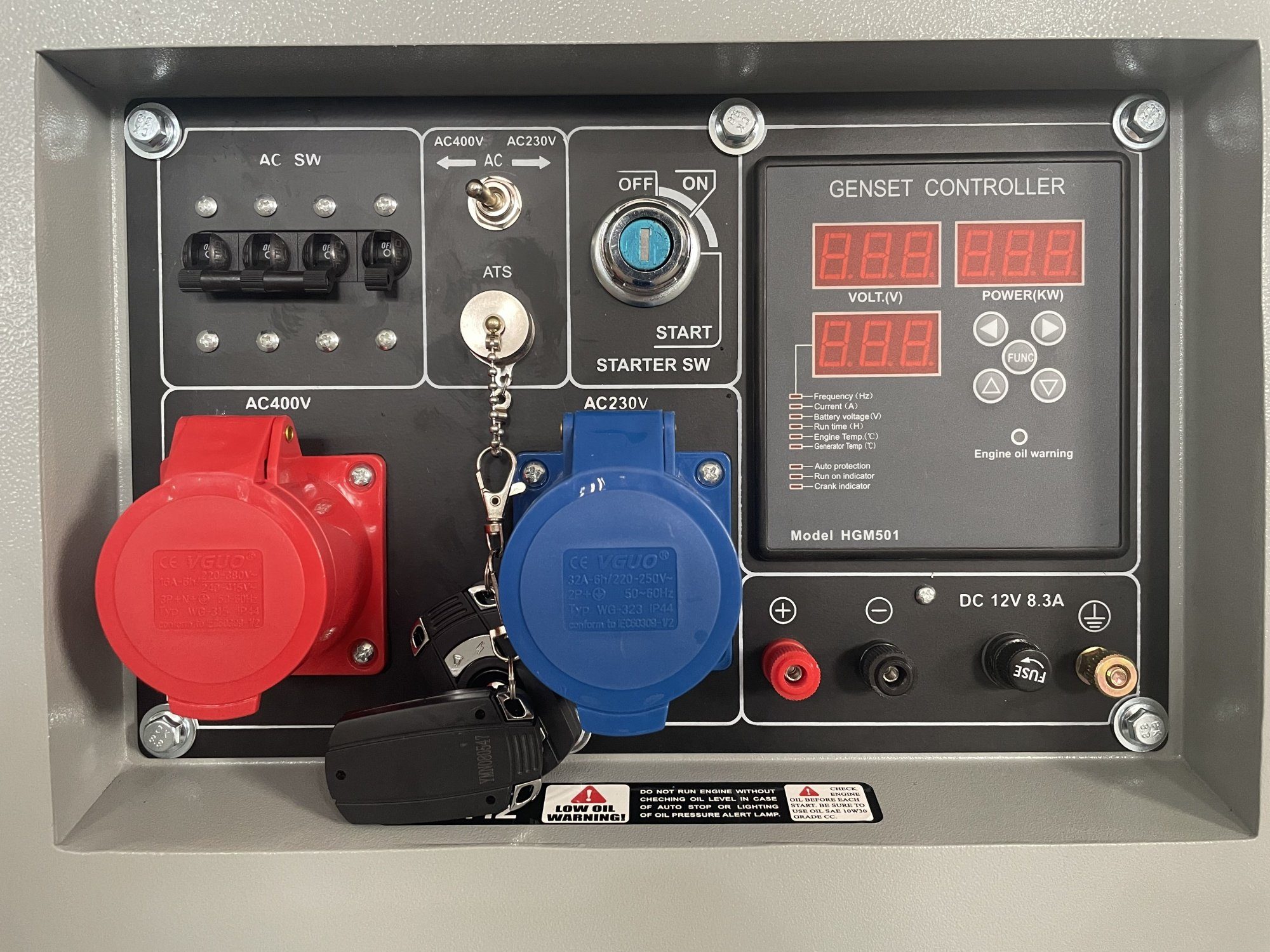 fradashop Stromerzeuger Silent Diesel Generator AVR/ATS/FB 10kVA