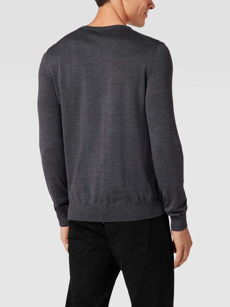 Pullover aus Merinowolle Modell 'Denny' in anthrazit
