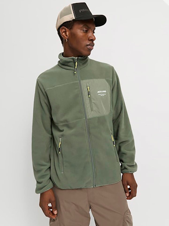 Jack & Jones Fleecejacke in Grün günstig kaufen