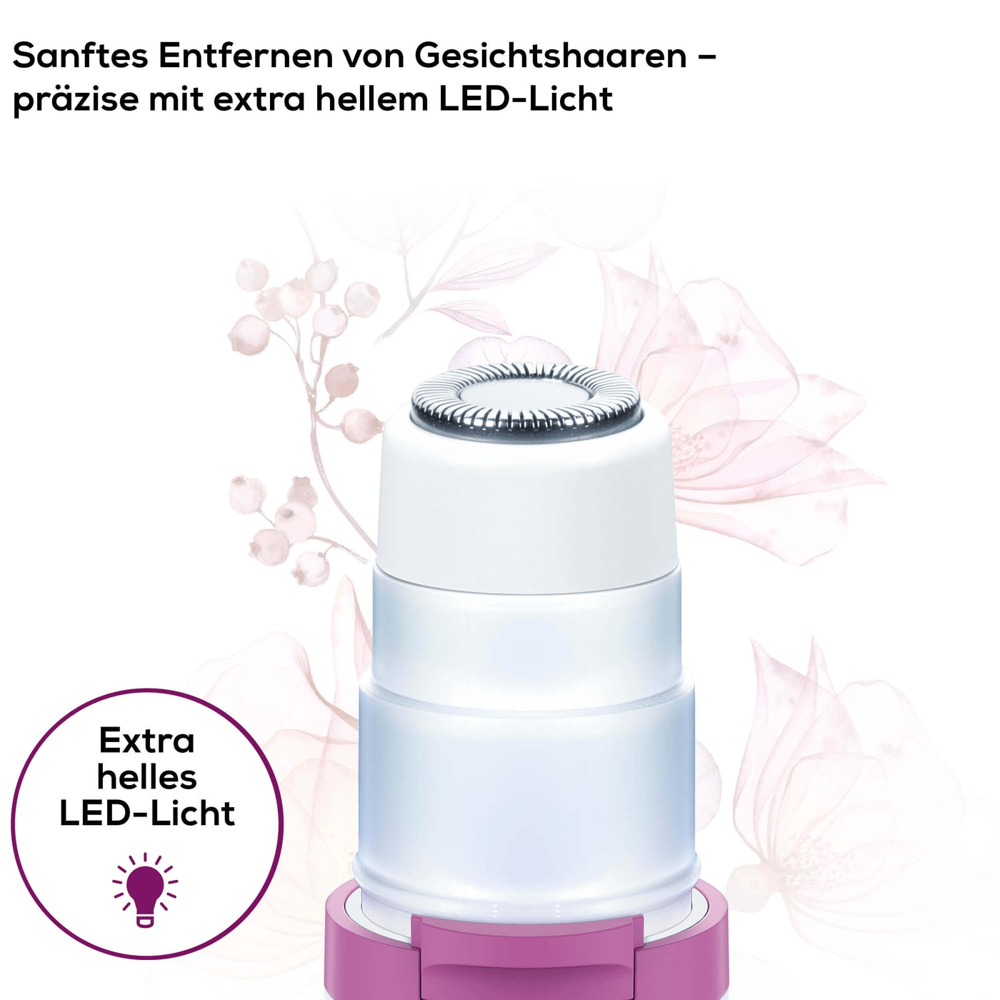 Beurer HL 16 Gesichtsrasierer-Kompakter batteriebetriebener Gesichtshaarentferner & Augenbrauenformer