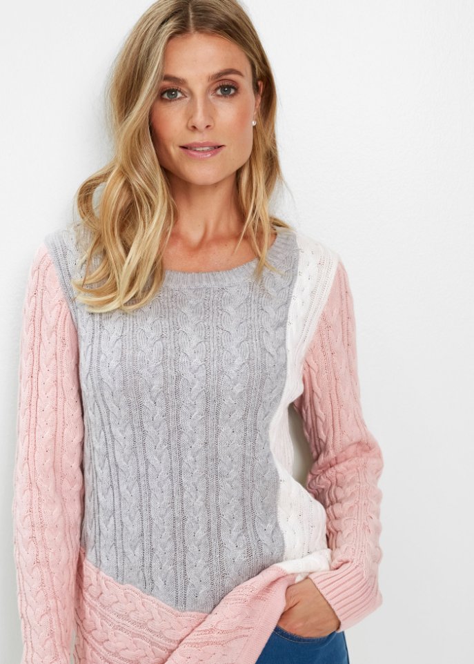 Pullover mit Zopfmuster