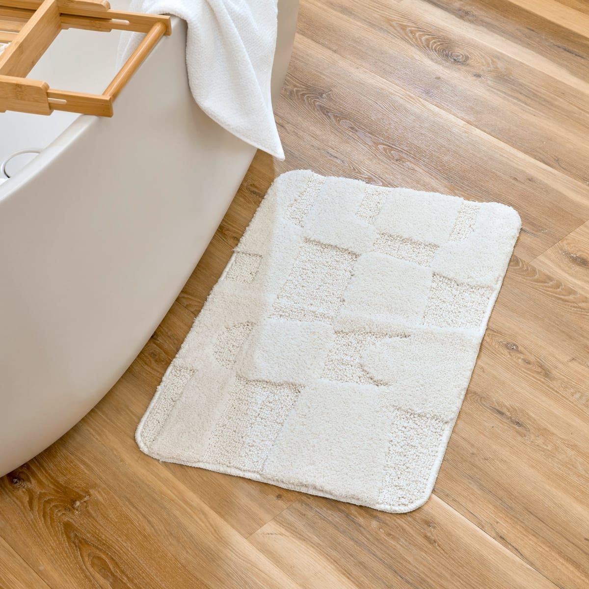 Badematte mit Anti-Rutsch-Beschichtung, beige (45x70cm), 1 St