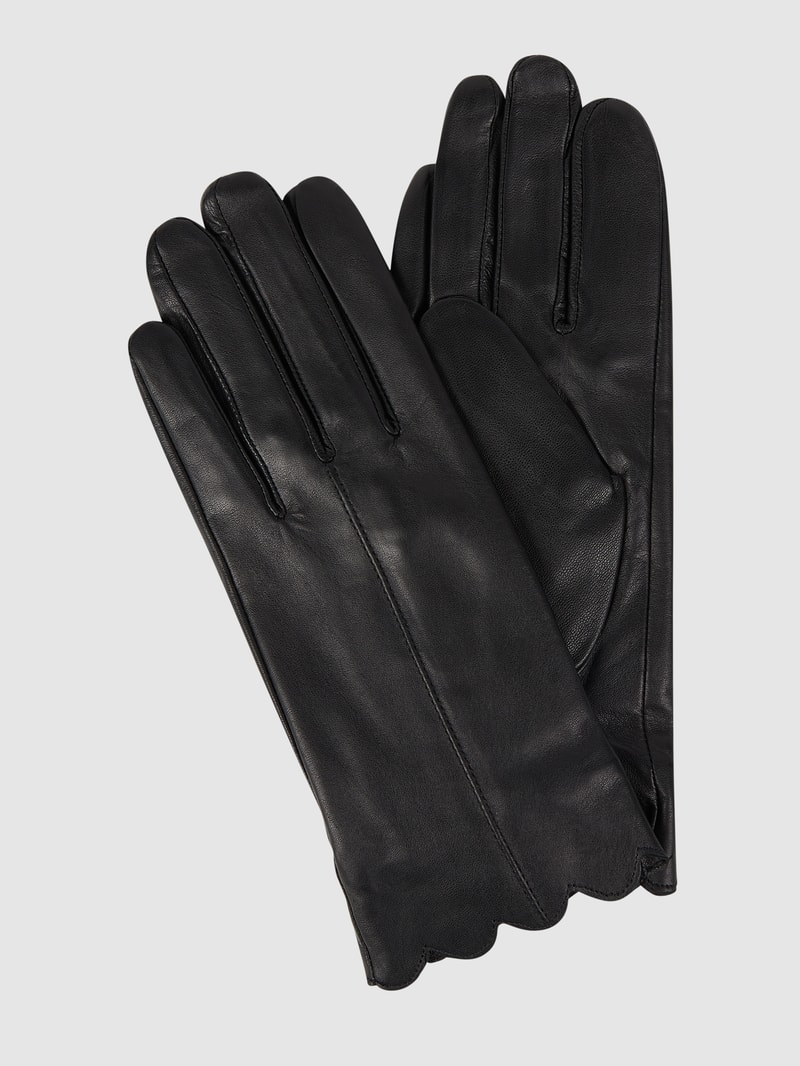 Touchscreen-Handschuhe aus Leder in schwarz