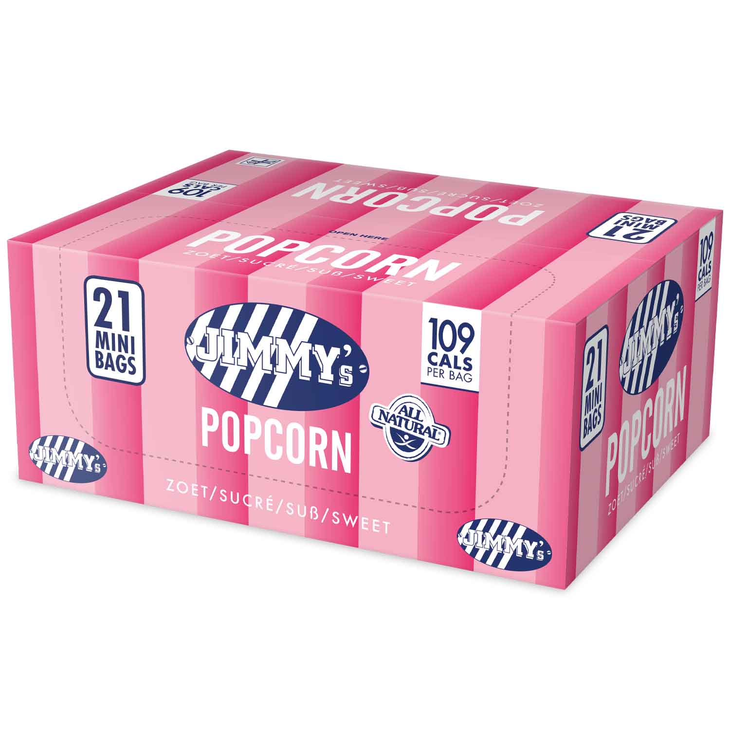 Jimmy's Popcorn Mini Bags Sweet 21x27g