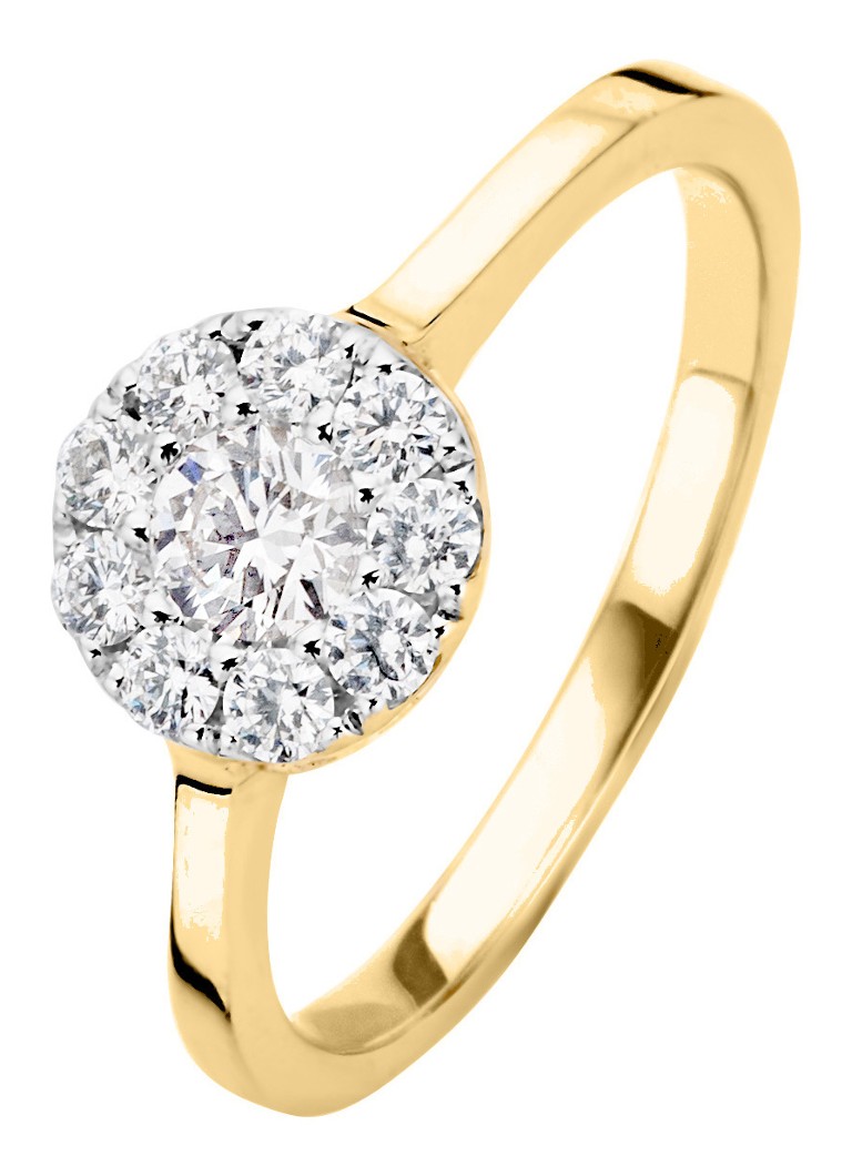 Anello Diamond Point in oro, diamante da 0,42 ct, motivo Cuori e Frecce