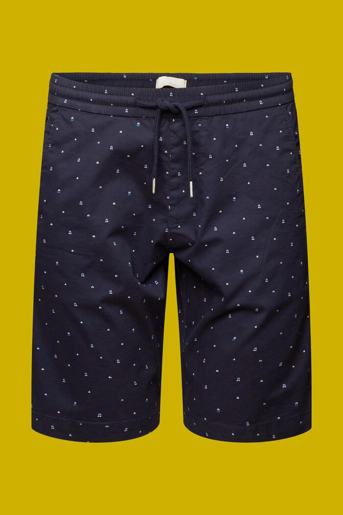 Gemusterte Pull-on-Shorts, Baumwollstretch