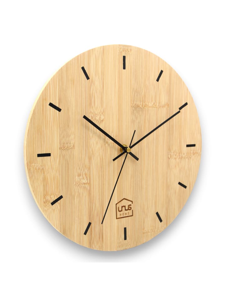 UNUS Wanduhr Wand-Uhr in Natur günstig kaufen 30 cm