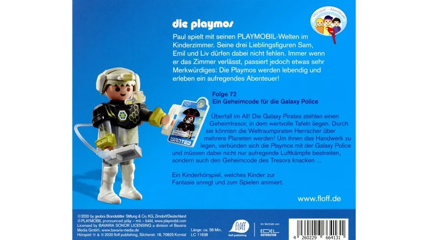 Die Playmos-(72)Geheimcode Für Die Galaxy Police