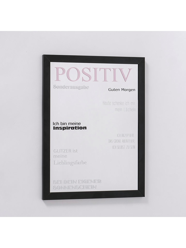 Boltze Spiegel ''Positiv'' in Schwarz - (L)40 x (B)30 cm günstig kaufen onesize