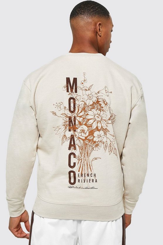 Sweatshirt mit Monaco-Print