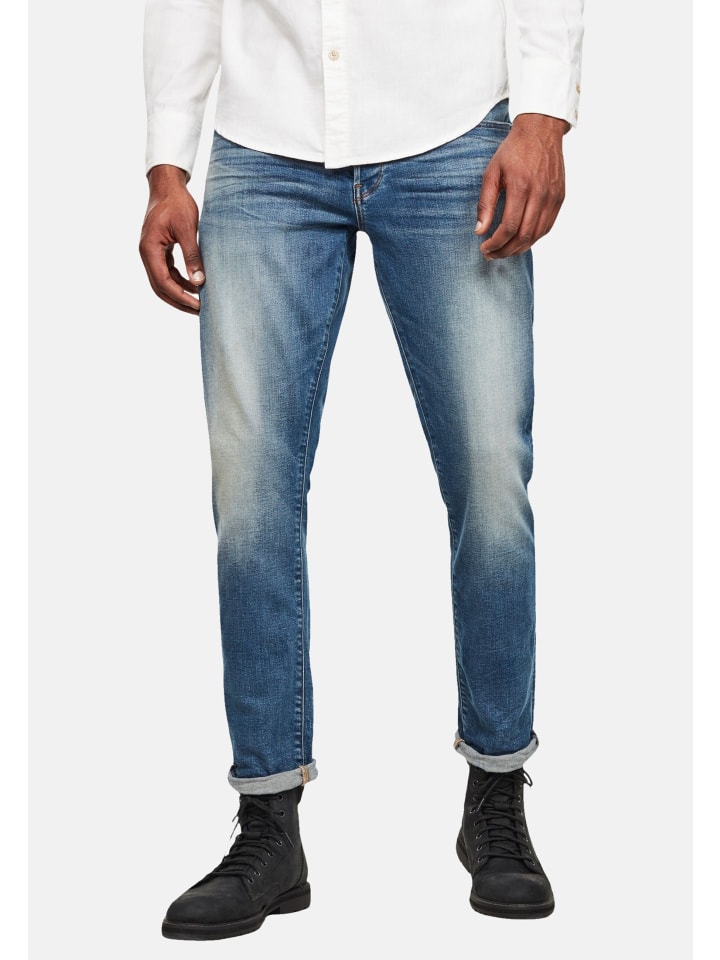 G-Star Jeans '3301 Straight Tapered' in blau günstig kaufen