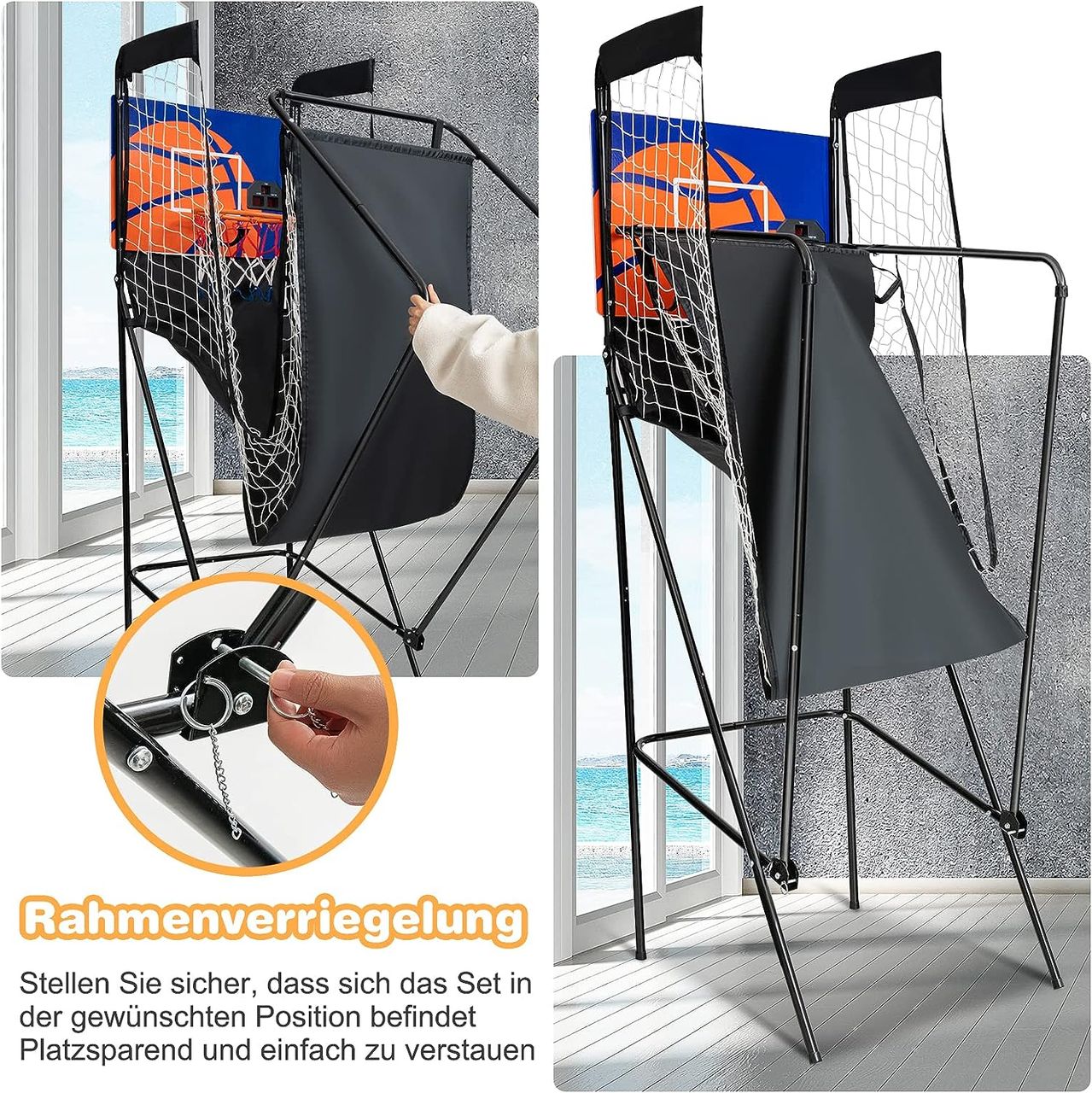 Costway Arcade-Basketballspiel klappbar