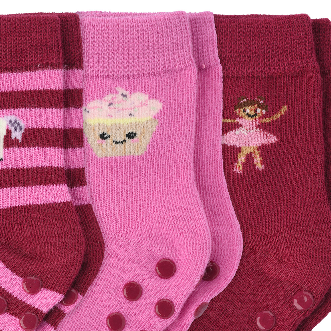 3 Paar Baby Stoppersocken mit Bio-Baumwolle