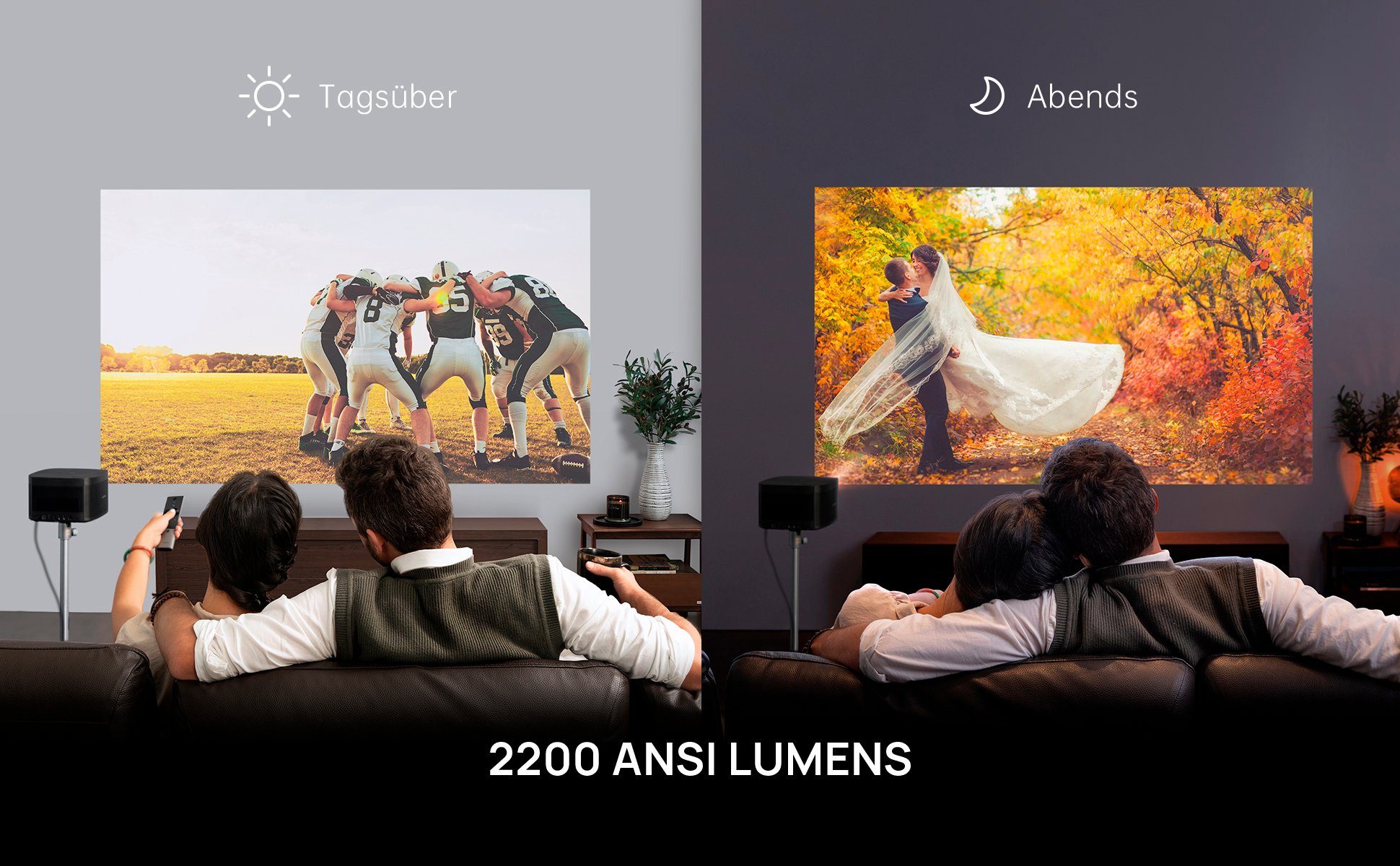 XGIMI HORIZON Pro 4K Beamer (2200 lm, 10000:1, 3840 x 2160 px, Smart Beamer, 4K, 2200 ANSI-Lumen, auto. Keystone)