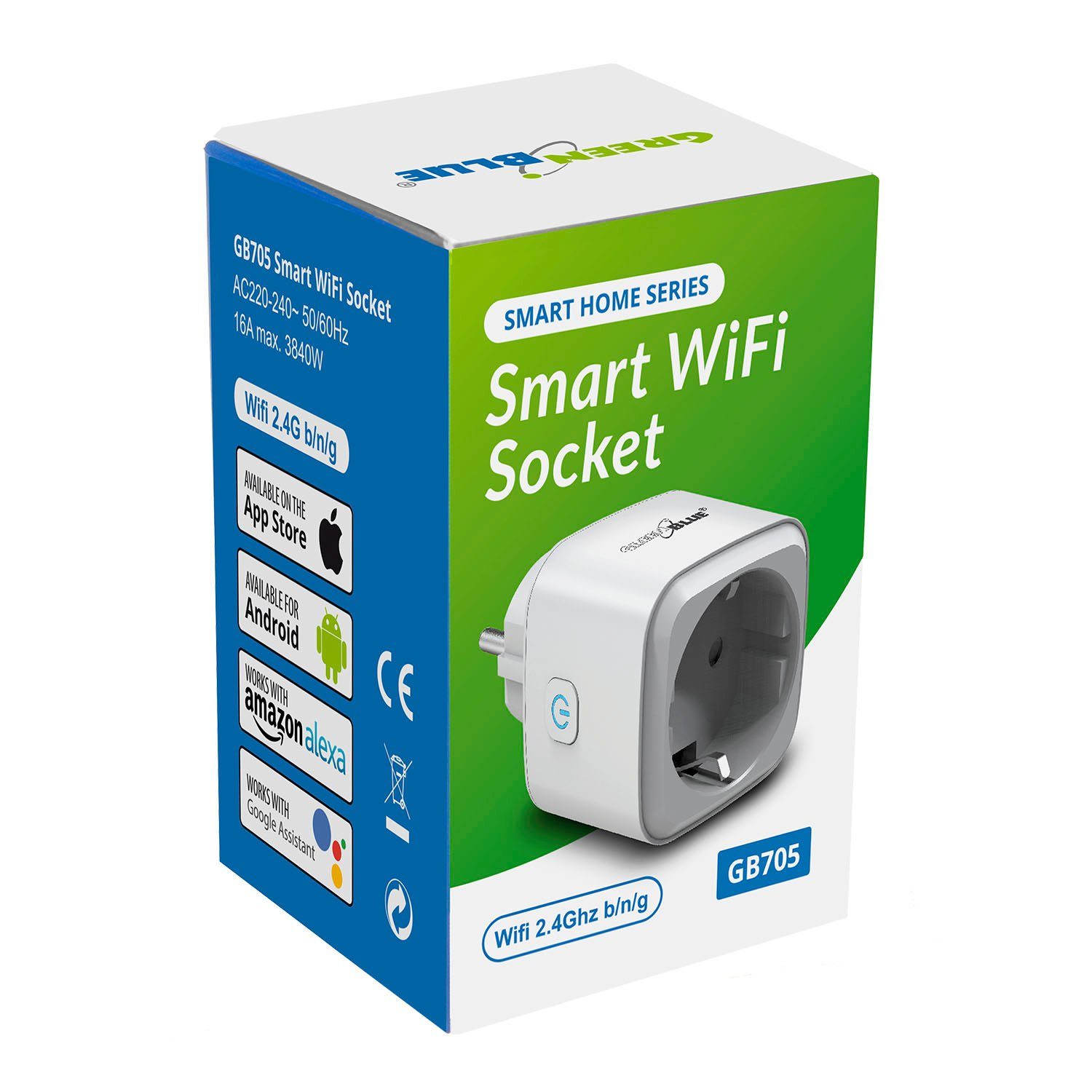 GreenBlue Steckdose GB705, Intelligente WiFi-Steckdose