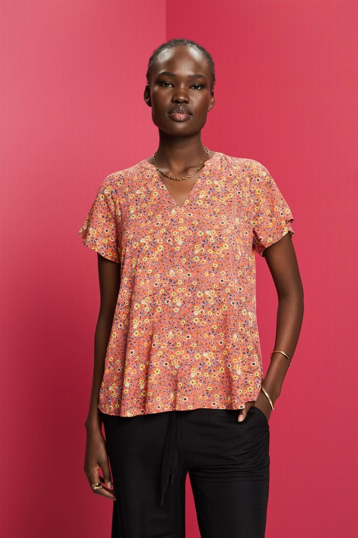 Bluse mit Muster, LENZING™ ECOVERO™