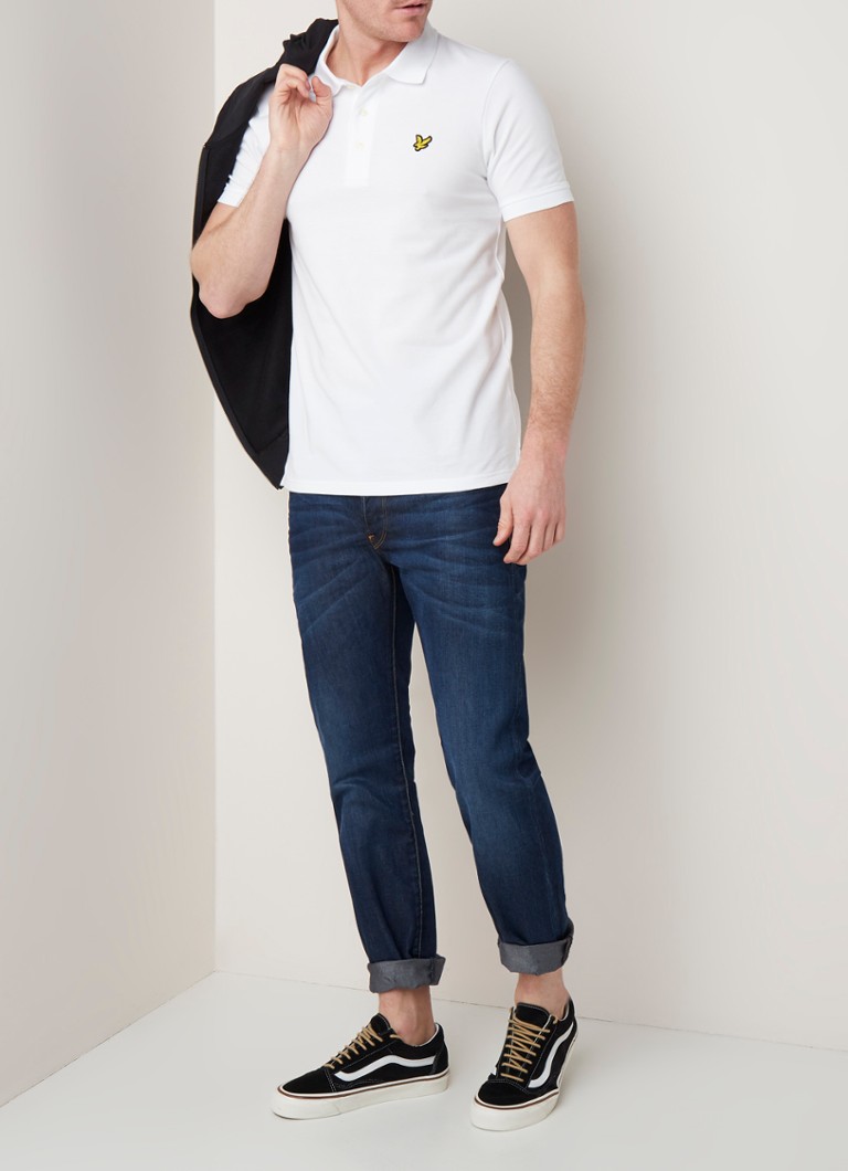 Tricou polo slim fit Lyle & Scott din bumbac piqué cu logo.