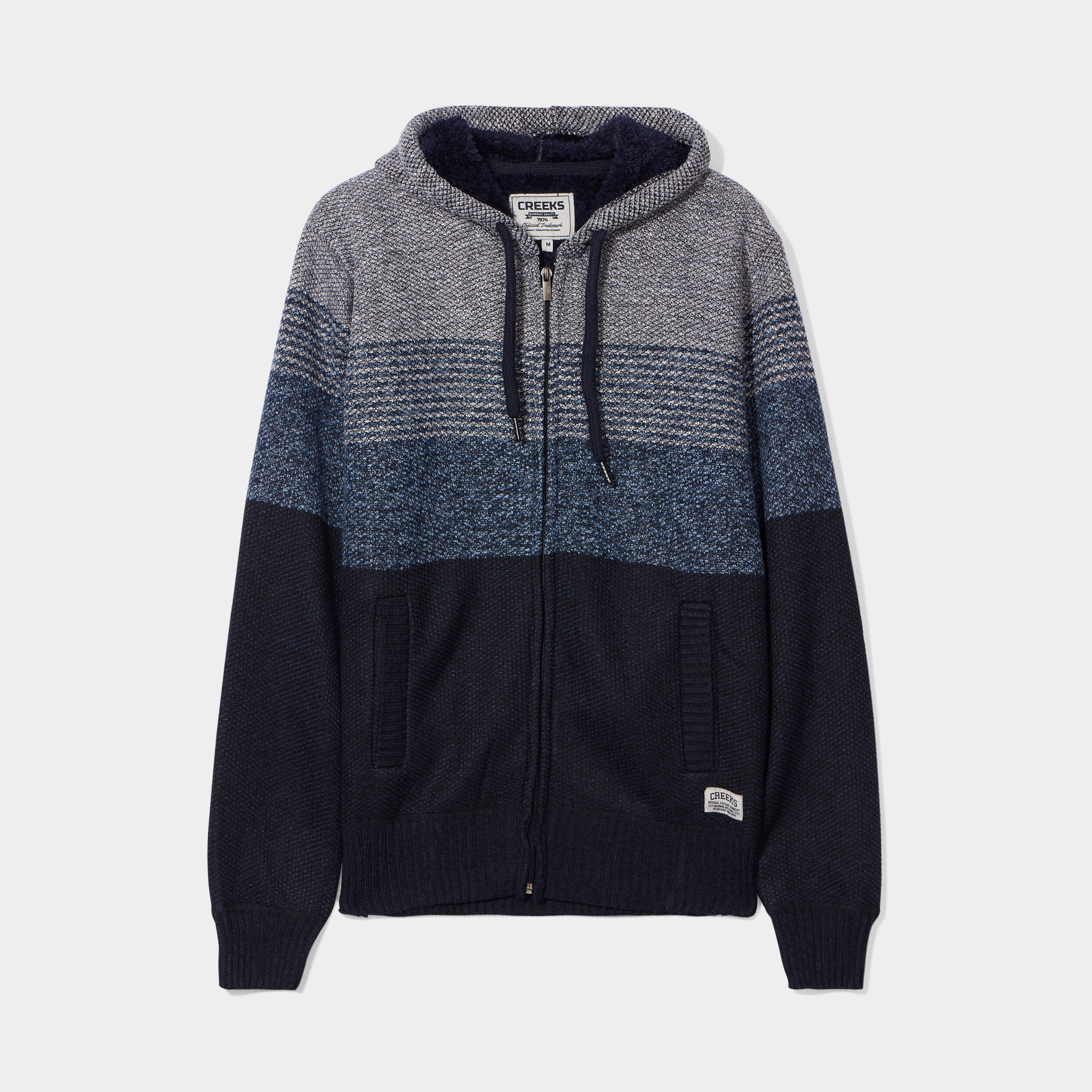 Gilet zippé doublé à capuche Creeks bleu marine homme | La Halle