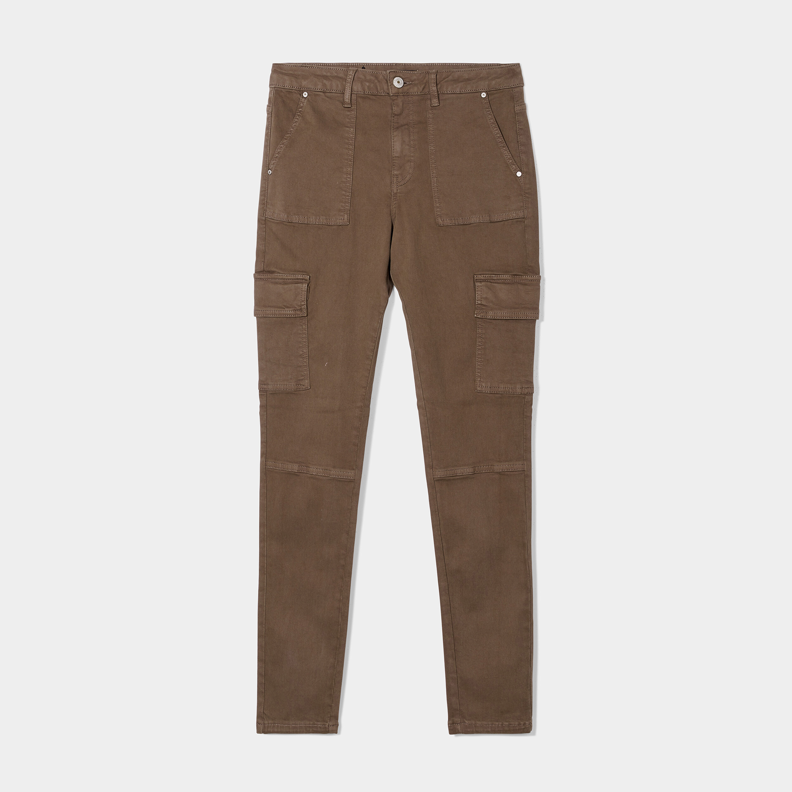 Pantalon cargo skinny 7 8ème Liberto marron foncé femme | La Halle