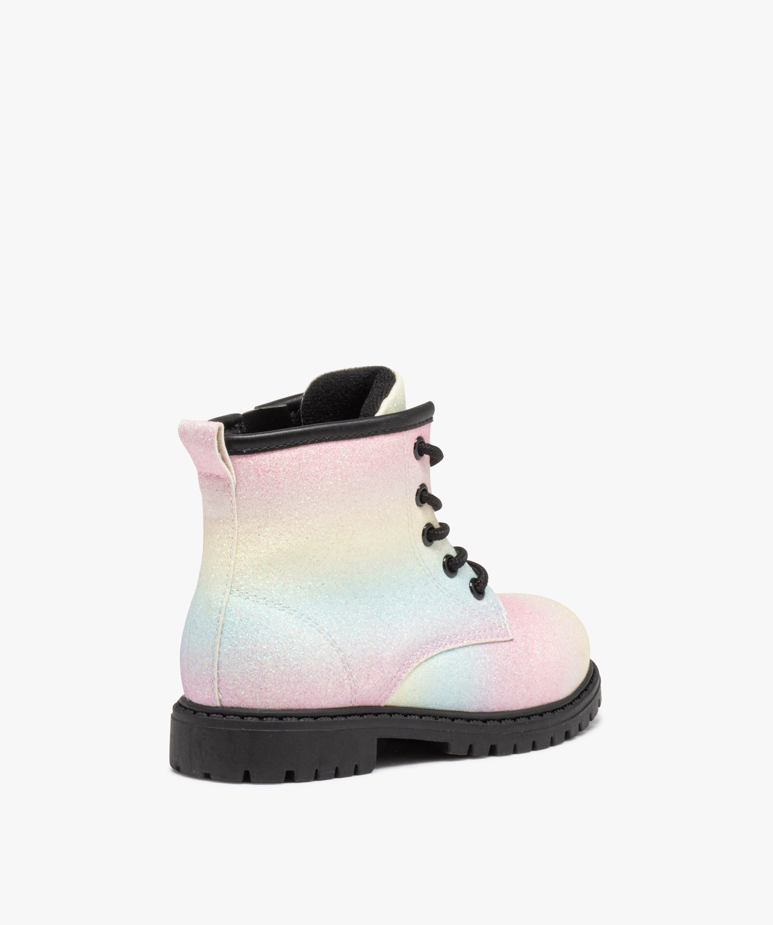 Boots à paillettes arc-en-ciel et semelle crantée fille multicolore | GEMO