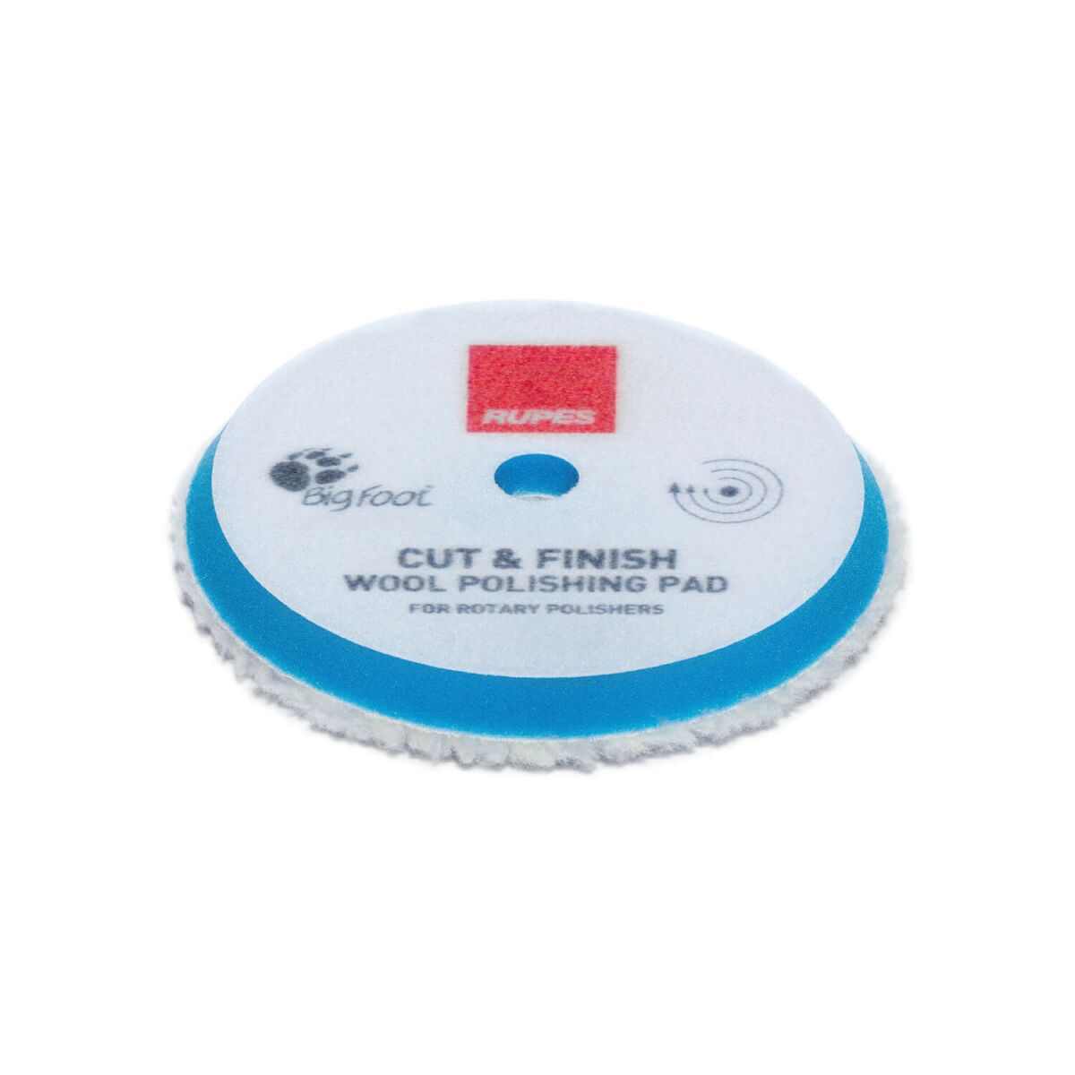 Rupes BigFoot Woll-Polierschwamm für Rotationspolierer Cut & Finish 150mm hart