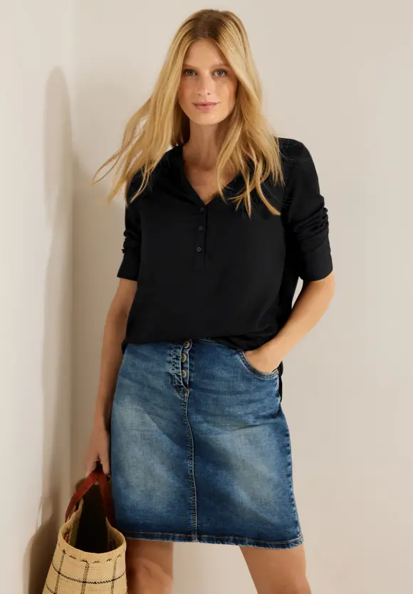 CECIL Viskose Bluse in Unifarbe