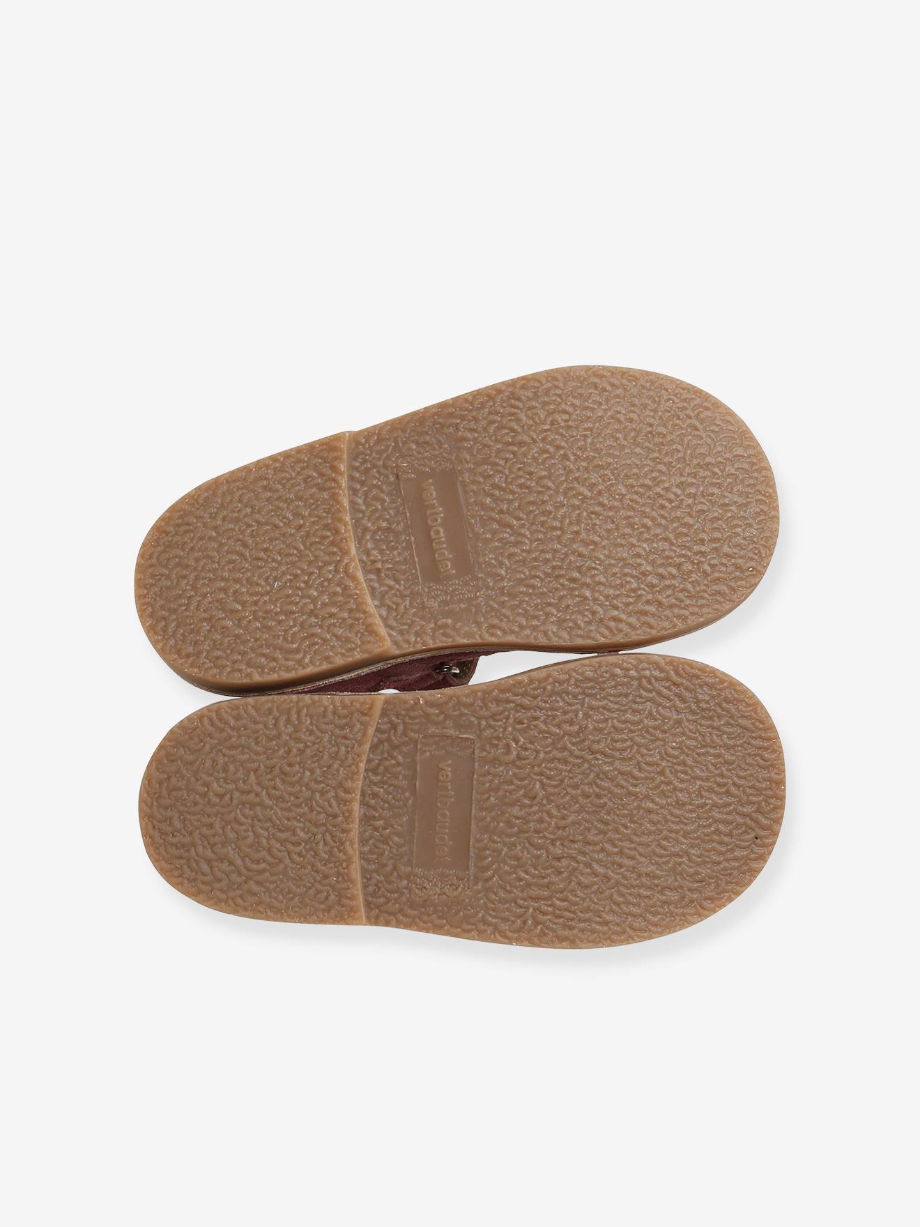 Salomés cuir fille collection maternelle dorée