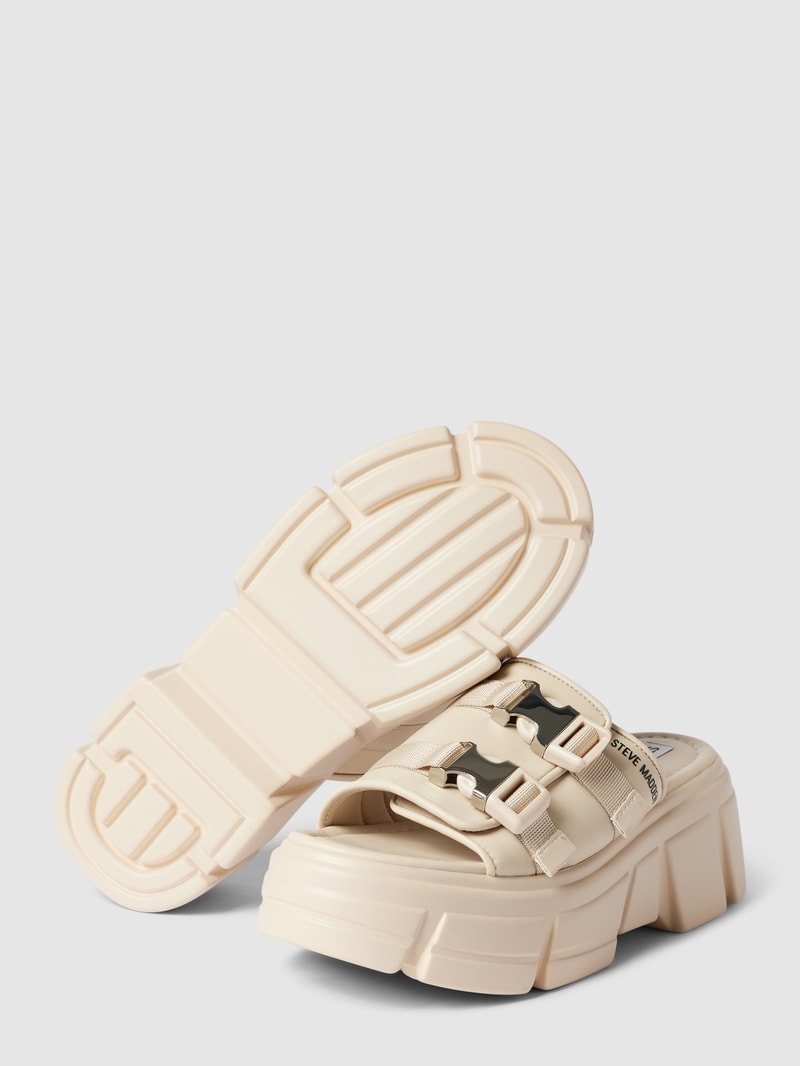 Pantoletten mit Label-Detail Modell 'ACTIVATOR' in offwhite