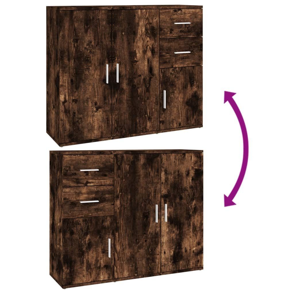 vidaXL Sideboard Sideboard Räuchereiche 91x29,5x75 cm Holzwerkstoff (1 St)