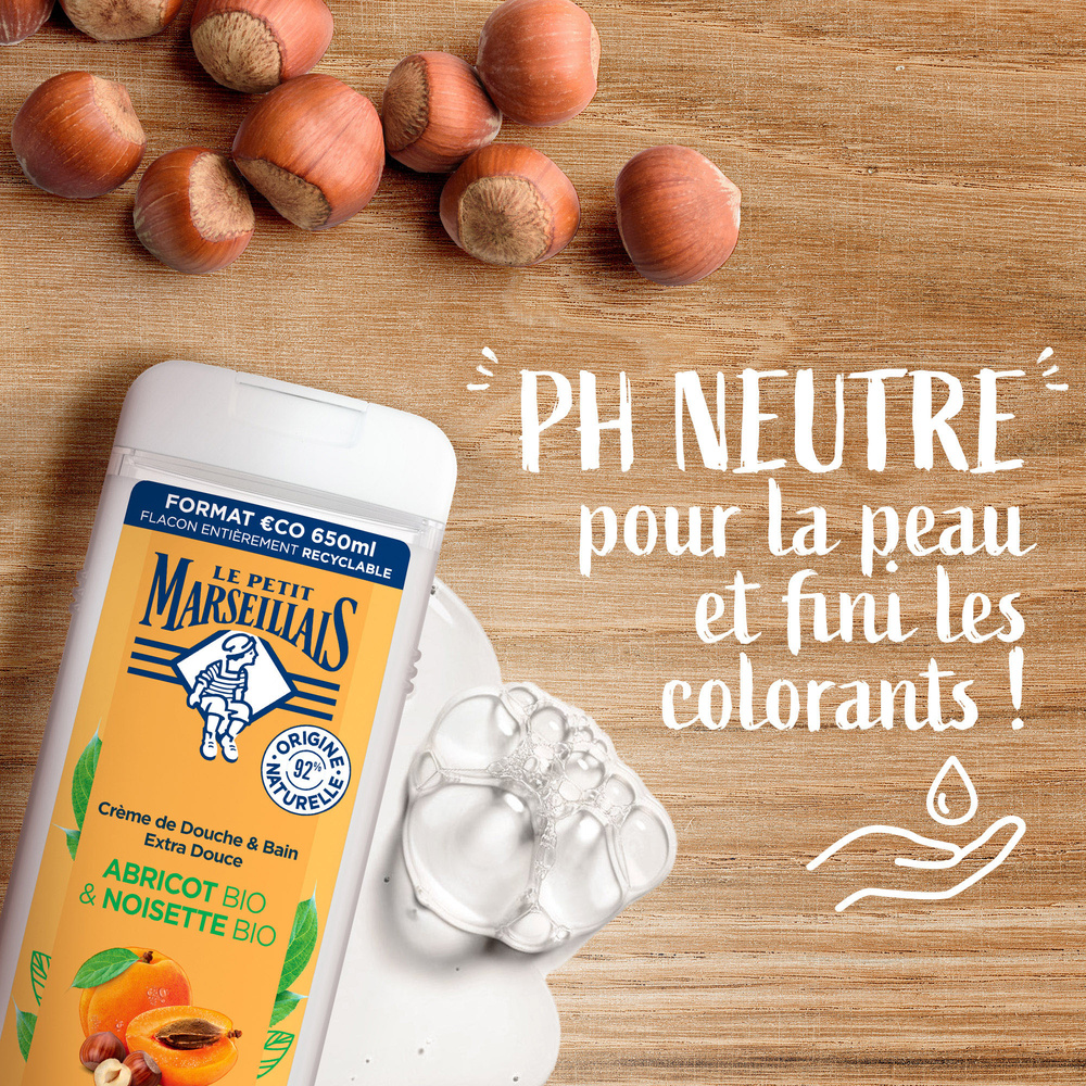 le petit marseillais LE PETIT MARSEILLAIS  DOUCHE EXTRA DOUXABRICOT BIO & NOISETTE BIO 650 ML Gel Douche