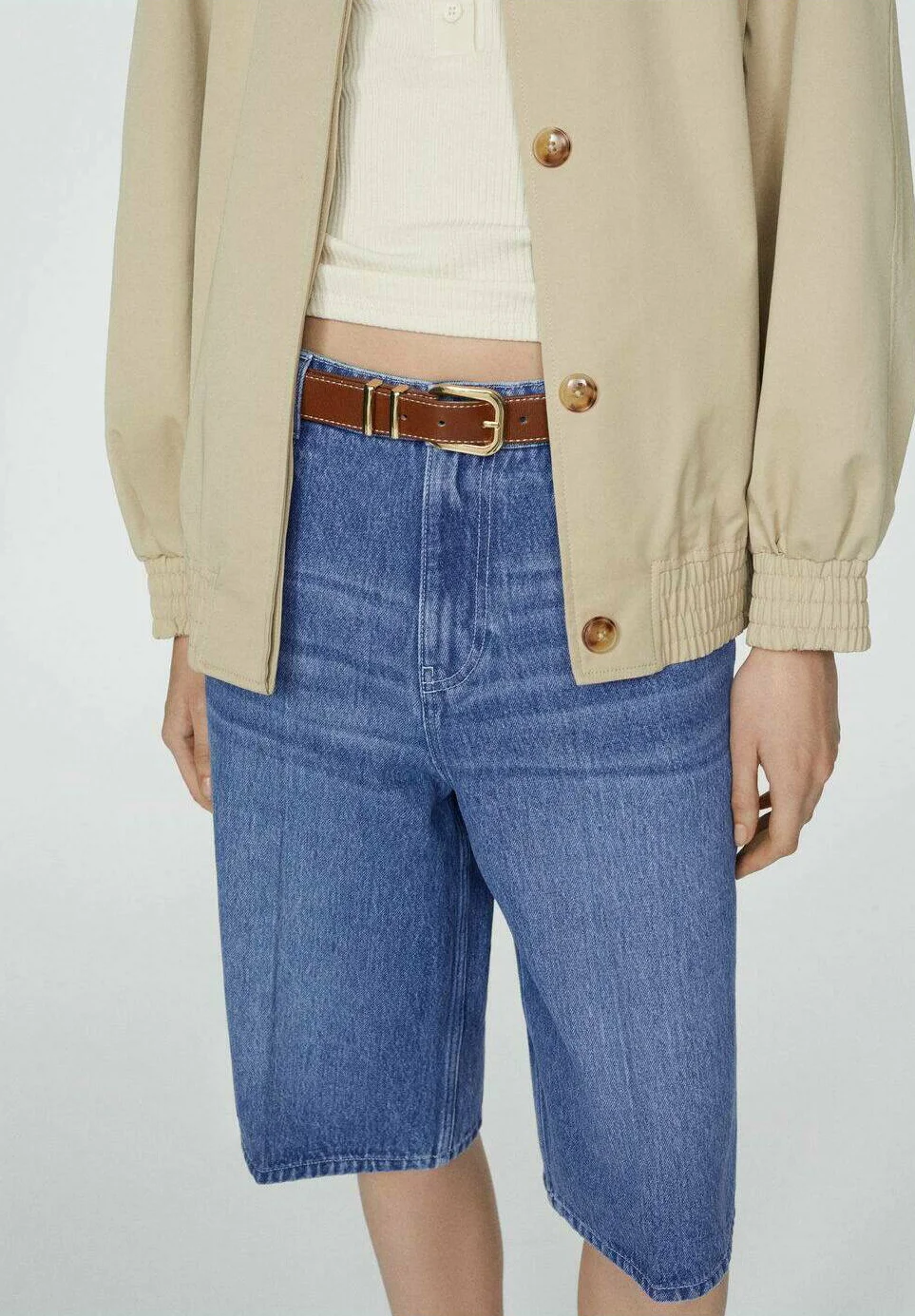 Mango ROWDY - Pantalones cortos vaqueros
