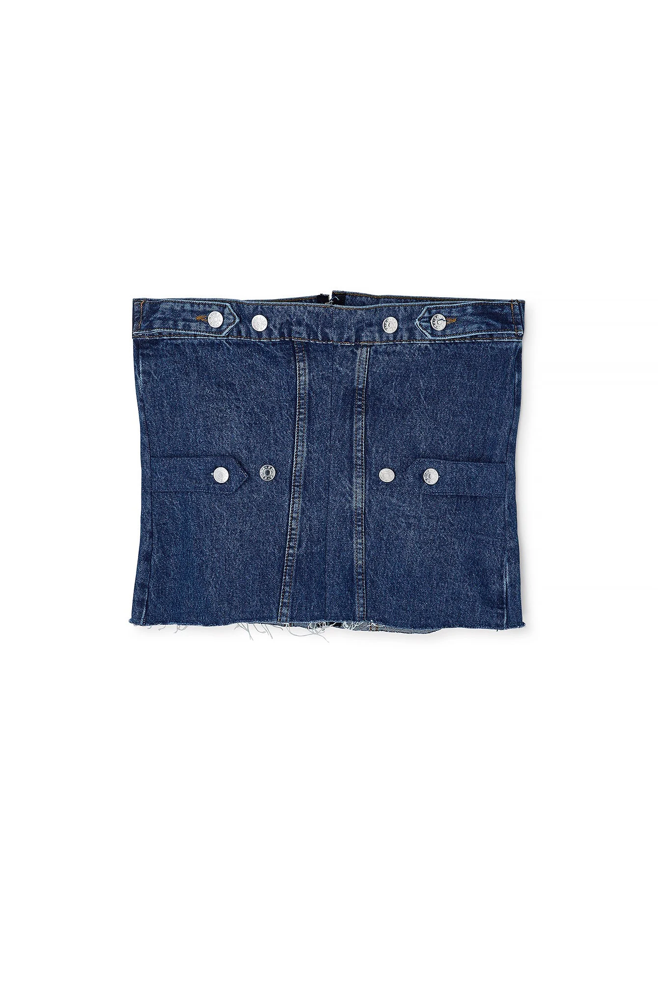 Denim-Bandeau-Oberteil