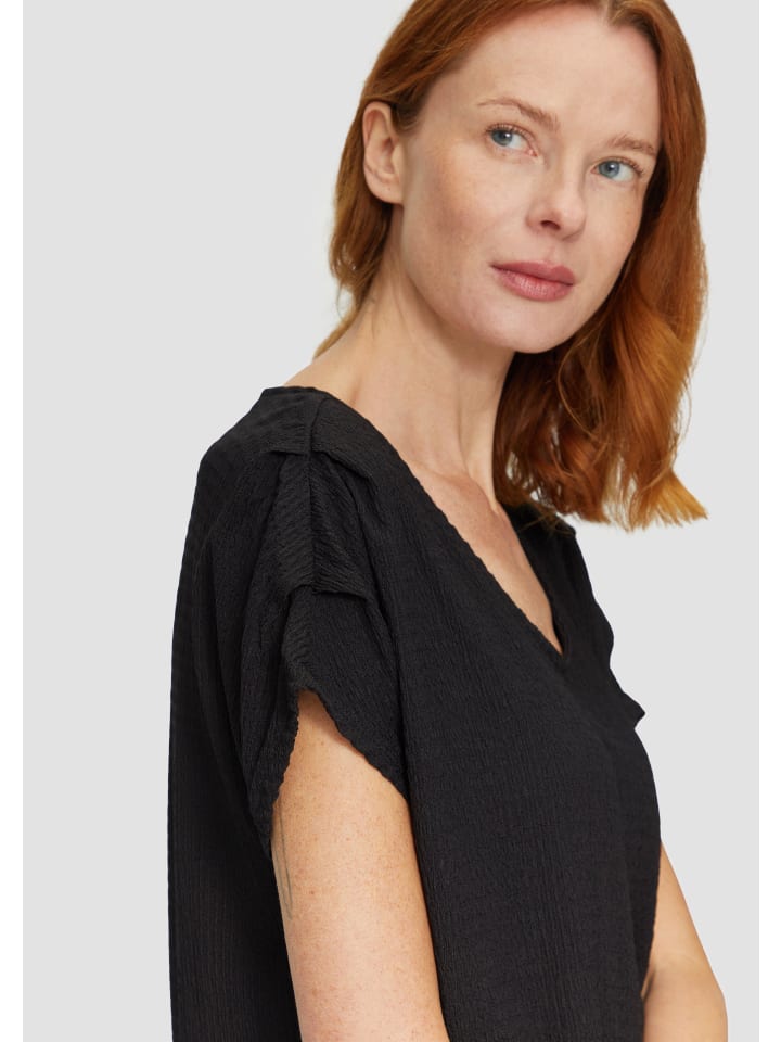s.Oliver T-Shirt kurzarm in Schwarz günstig kaufen