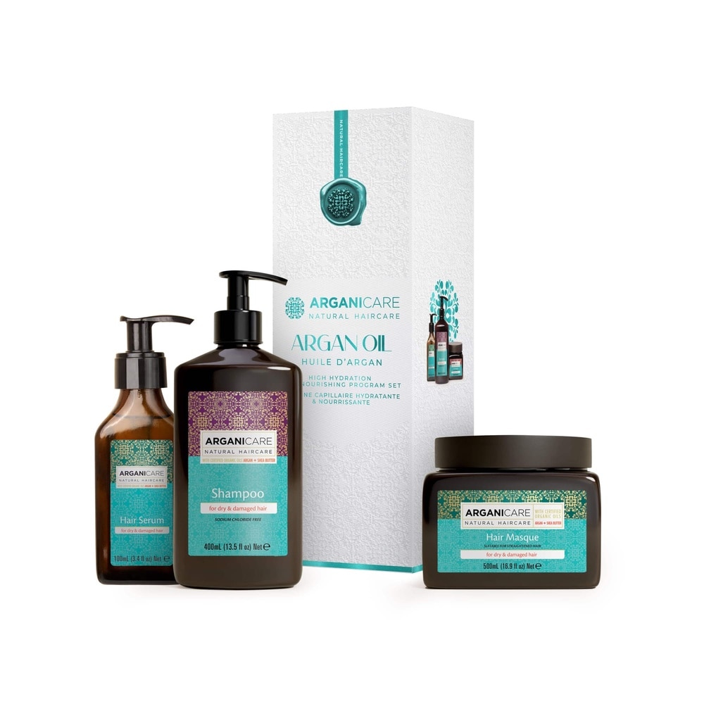 Arganicare Coffret Trio Nourrissant Shampooing + Masque + Sérum