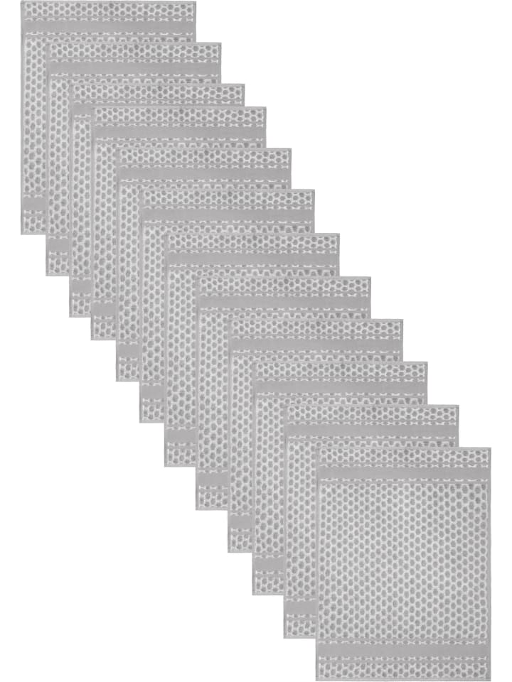 Aspero 12 Frotte Baumwoll Geschirrtücher in Hellgrau günstig kaufen 50 x 70 cm