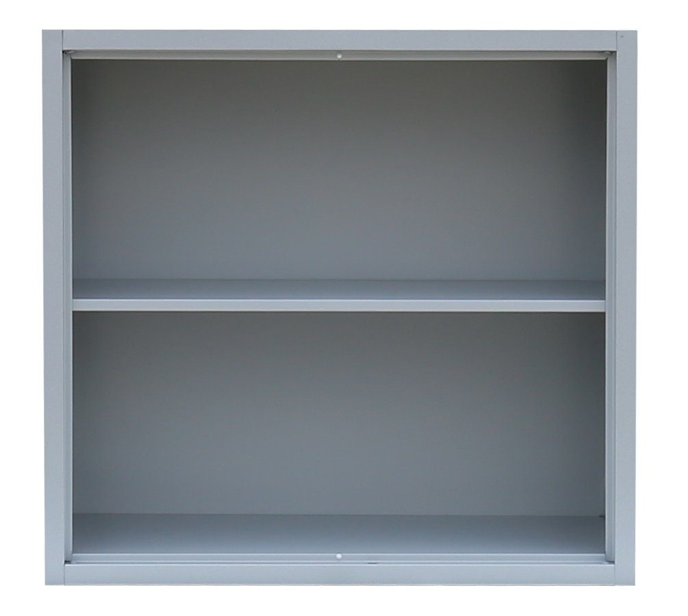 Steelboxx Aktenregal Aktenregal, 2 OH, 750 x 800 x 383 mm, lichtgrau, 1-tlg., Komplett verschweißt (keine Montage erforderlich) Fachböden variabel einsetzbar