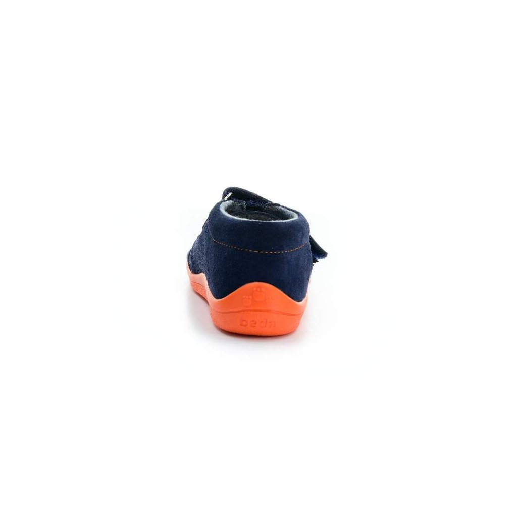 Beda Mandarine mit Membran (BF 0001/W/M/FW) dunkel blaue Barfuß-Stiefeletten