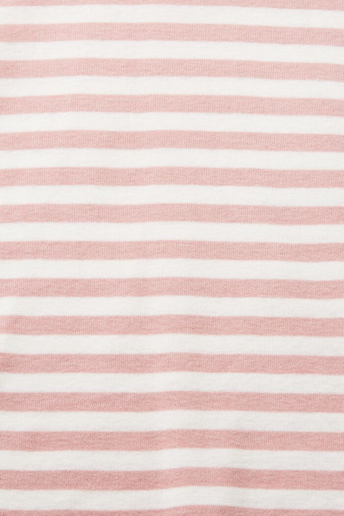 Gestreiftes Baumwoll-T-Shirt mit Logo-Print