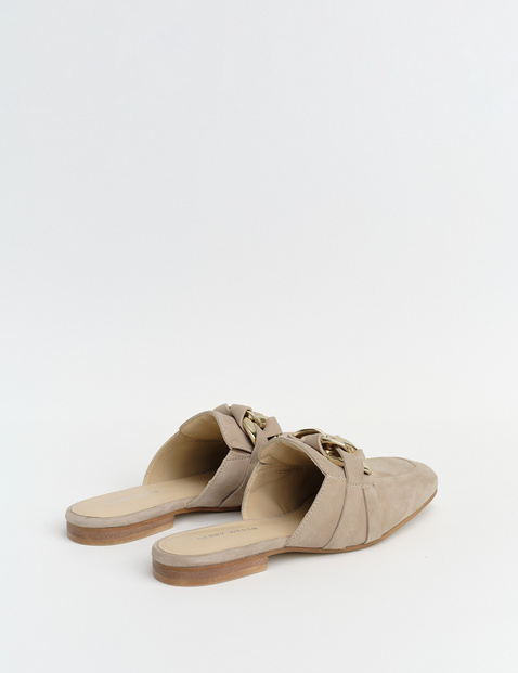 Pantolette aus KidSuede mit Kettendetail